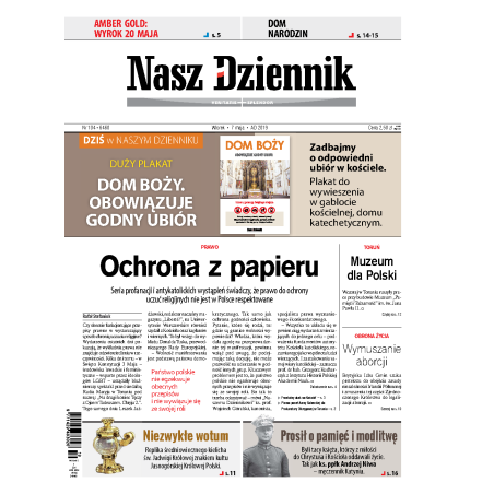 Nasz Dziennik z dnia 07.05.2019 wydanie PDF