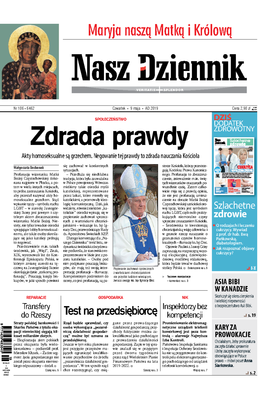 Nasz Dziennik z dnia 09.05.2019 wydanie PDF