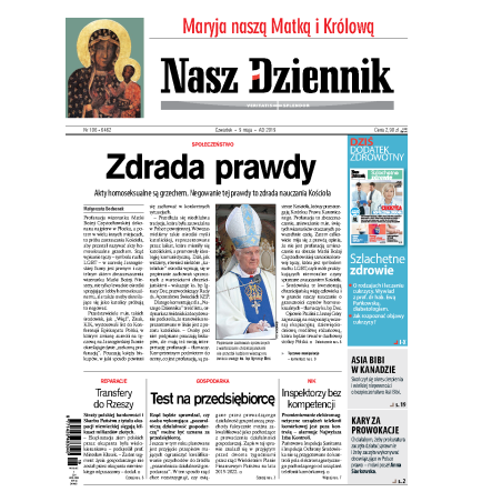 Nasz Dziennik z dnia 09.05.2019 wydanie PDF