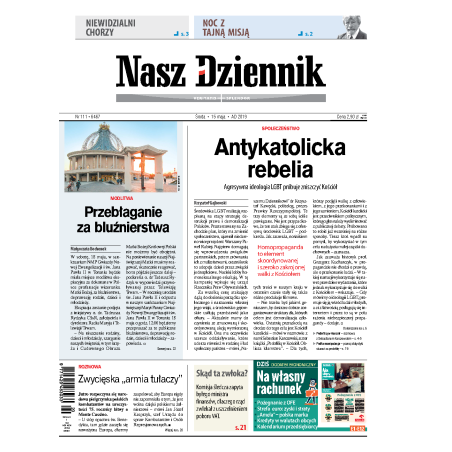 Nasz Dziennik z dnia 15.05.2019 wydanie PDF