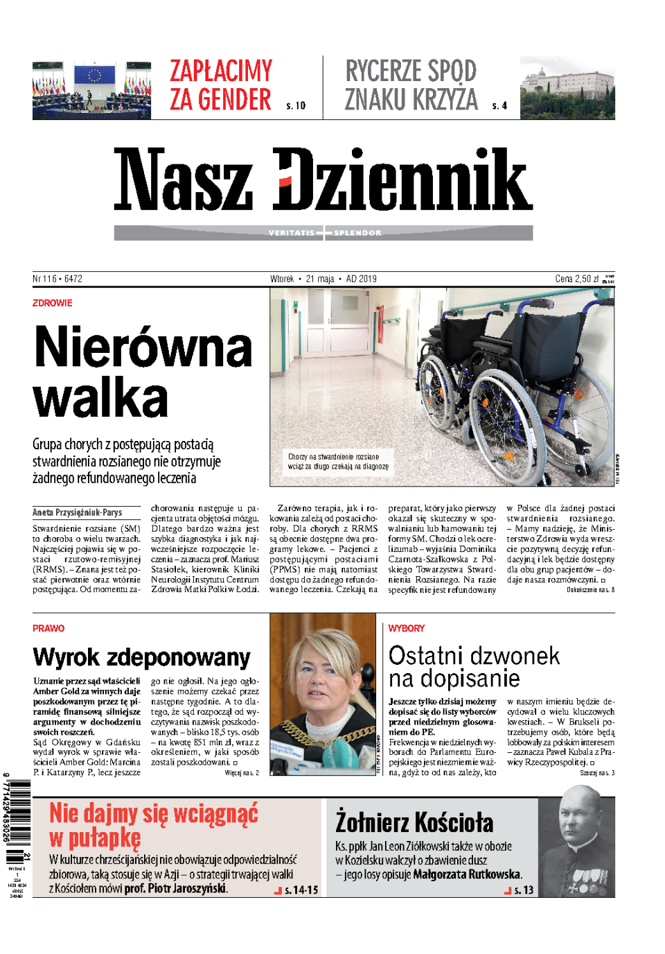 Nasz Dziennik z dnia 21.05.2019 wydanie PDF