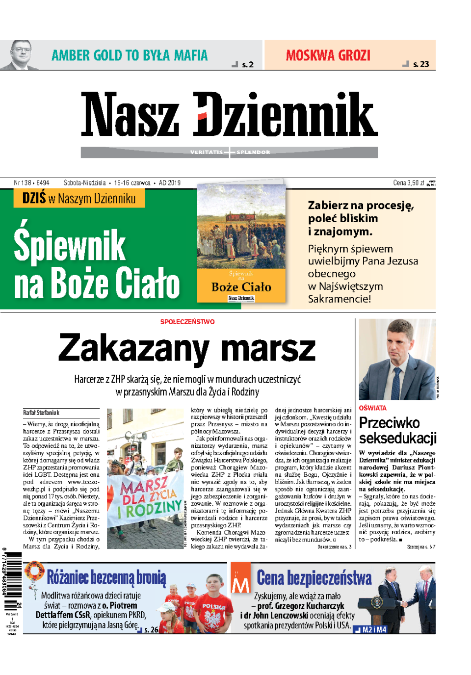 Nasz Dziennik z dnia 15.06.2019 wydanie PDF