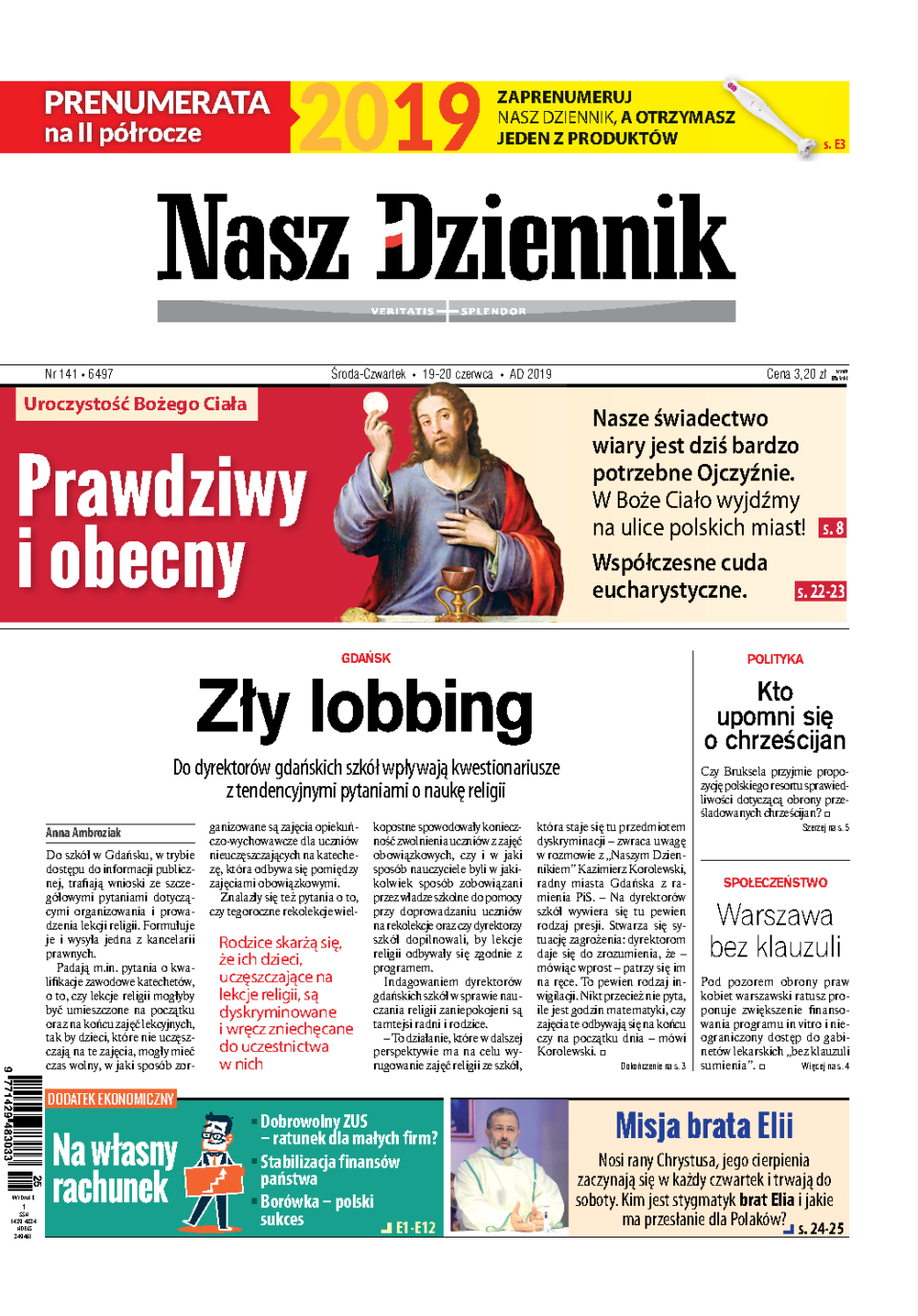 Nasz Dziennik z dnia 19.06.2019 wydanie PDF