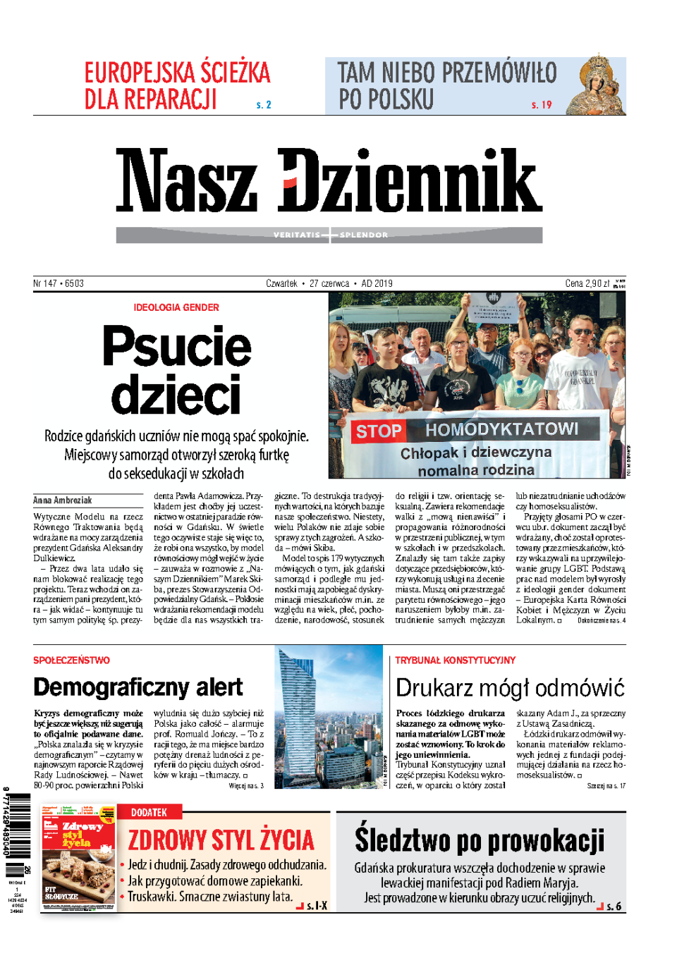 Nasz Dziennik z dnia 27.06.2019 wydanie PDF