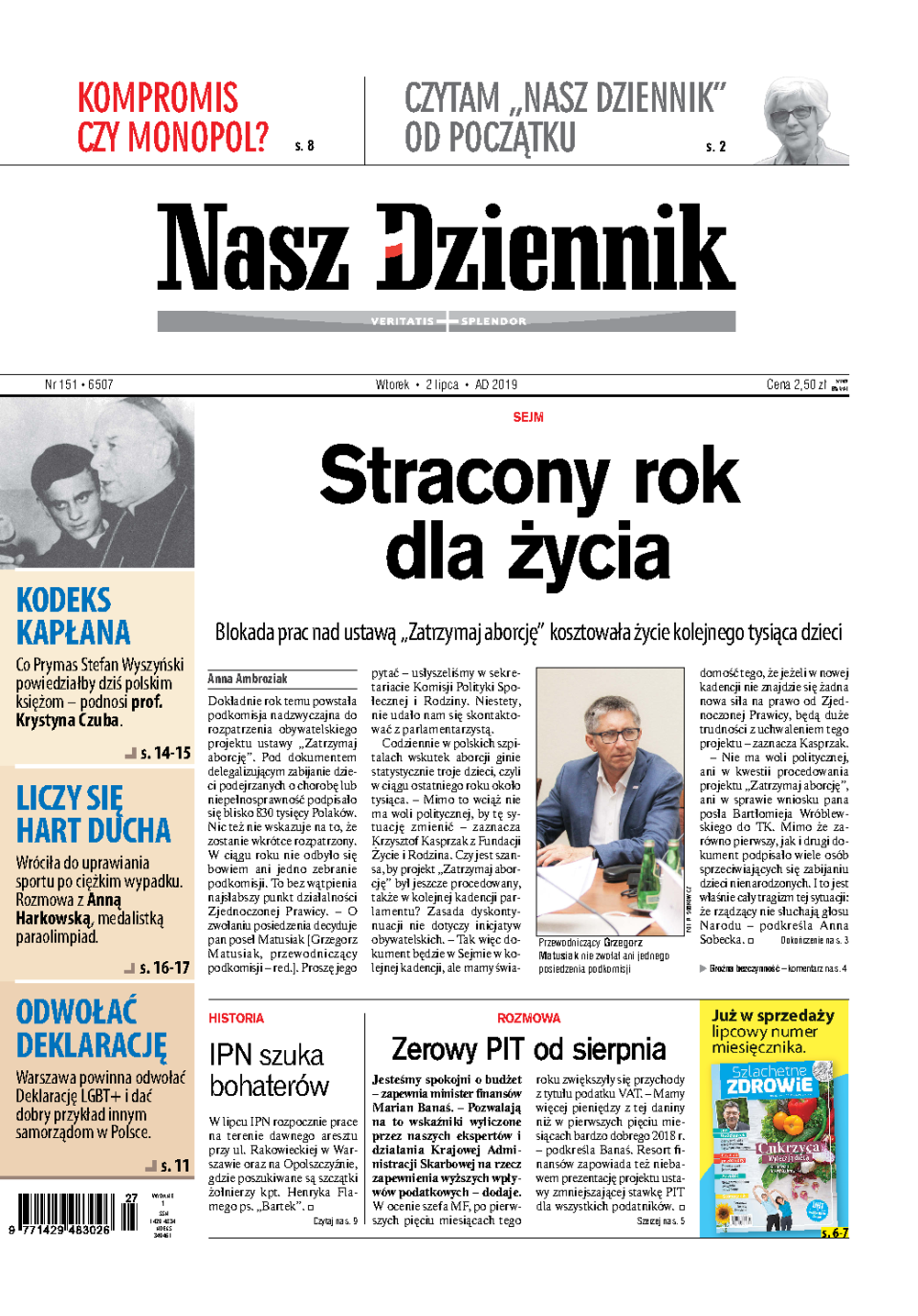 Nasz Dziennik z dnia 02.07.2019 wydanie PDF