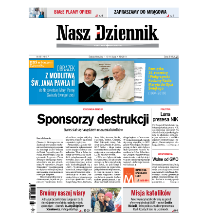 Nasz Dziennik z dnia 13.07.2019 wydanie PDF