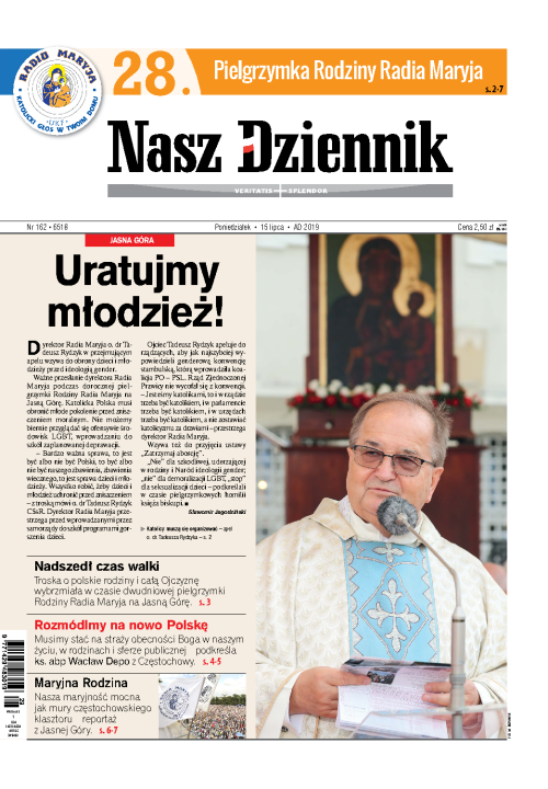Nasz Dziennik z dnia 15.07.2019 wydanie PDF
