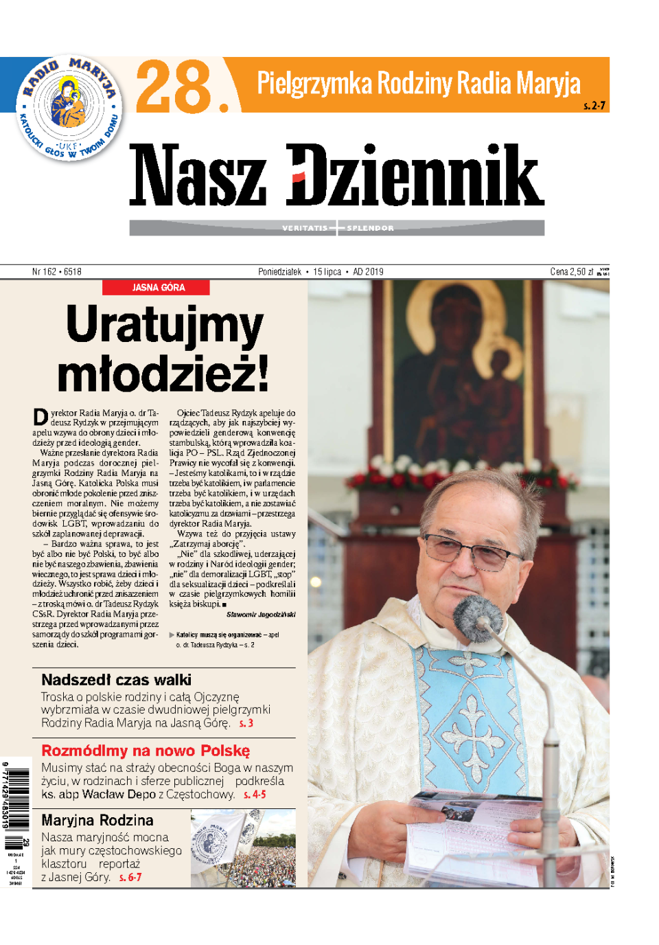Nasz Dziennik z dnia 15.07.2019 wydanie PDF