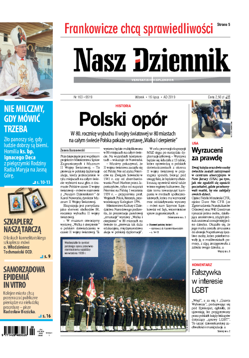 Nasz Dziennik z dnia 16.07.2019 wydanie PDF
