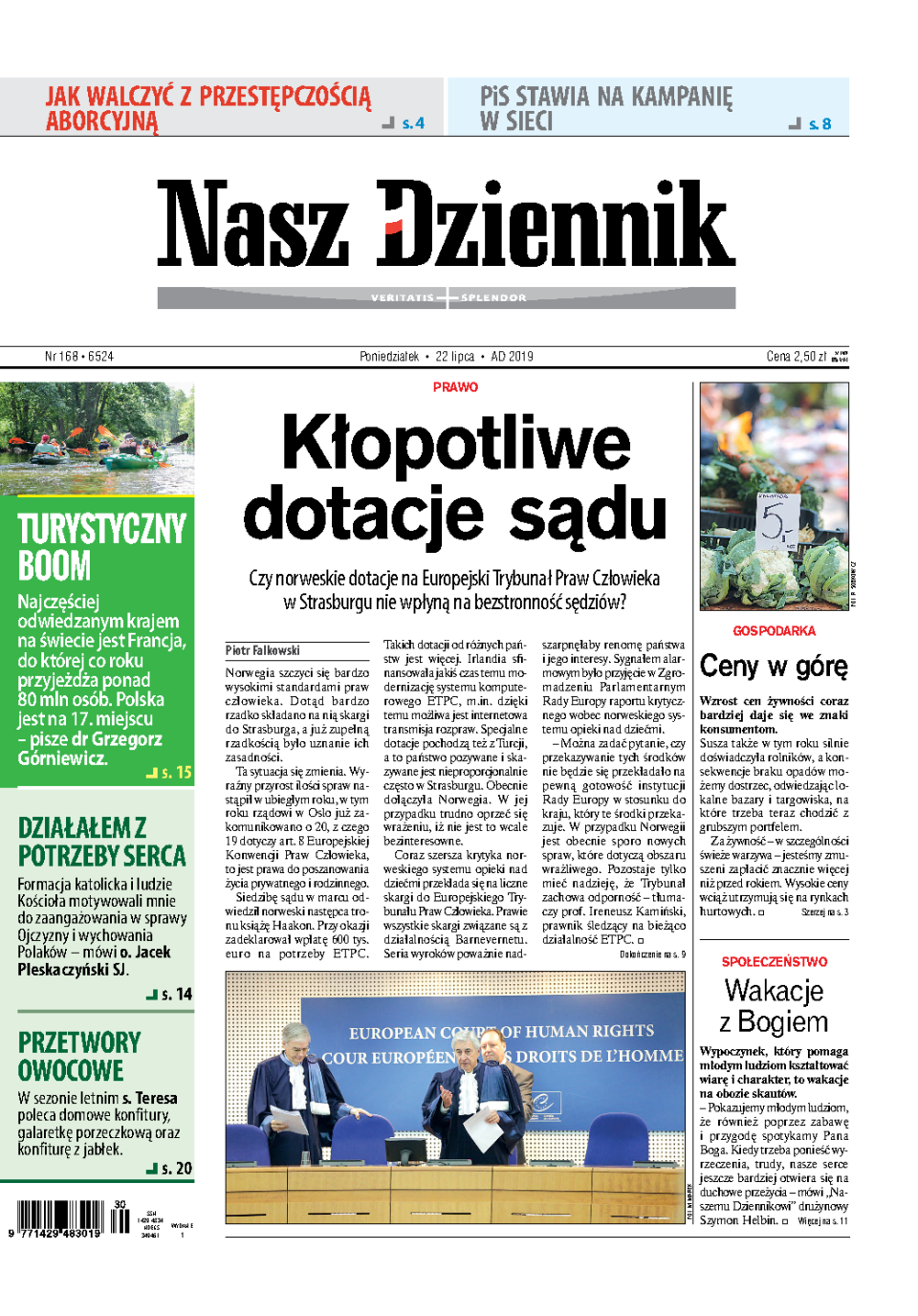 Nasz Dziennik z dnia 22.07.2019 wydanie PDF