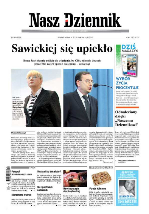 Nasz Dziennik z dnia 27.04.2013 wydanie PDF