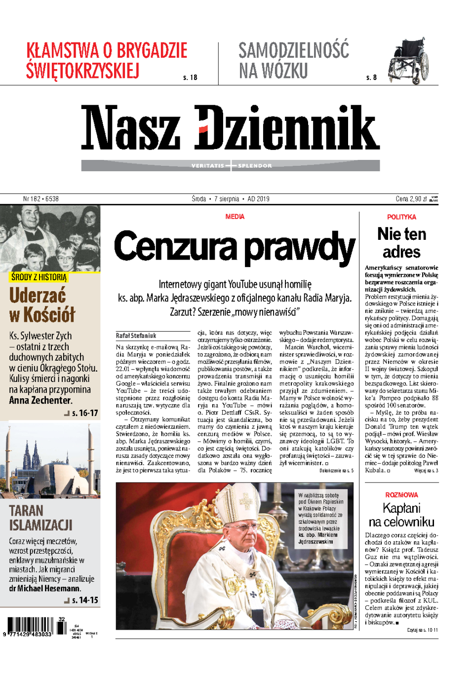 Nasz Dziennik z dnia 07.08.2019 wydanie PDF