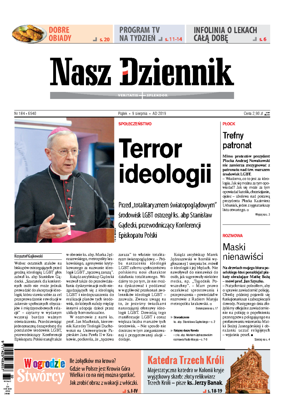 Nasz Dziennik z dnia 09.08.2019 wydanie PDF