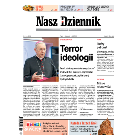 Nasz Dziennik z dnia 09.08.2019 wydanie PDF