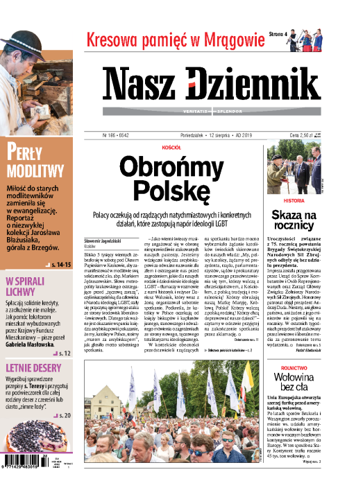 Nasz Dziennik z dnia 12.08.2019 wydanie PDF