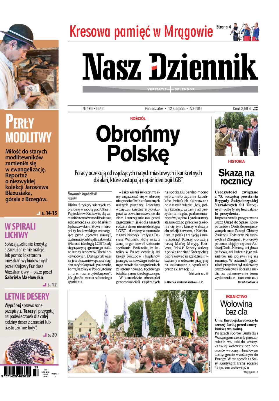 Nasz Dziennik z dnia 12.08.2019 wydanie PDF