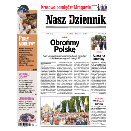 Nasz Dziennik z dnia 12.08.2019 wydanie PDF