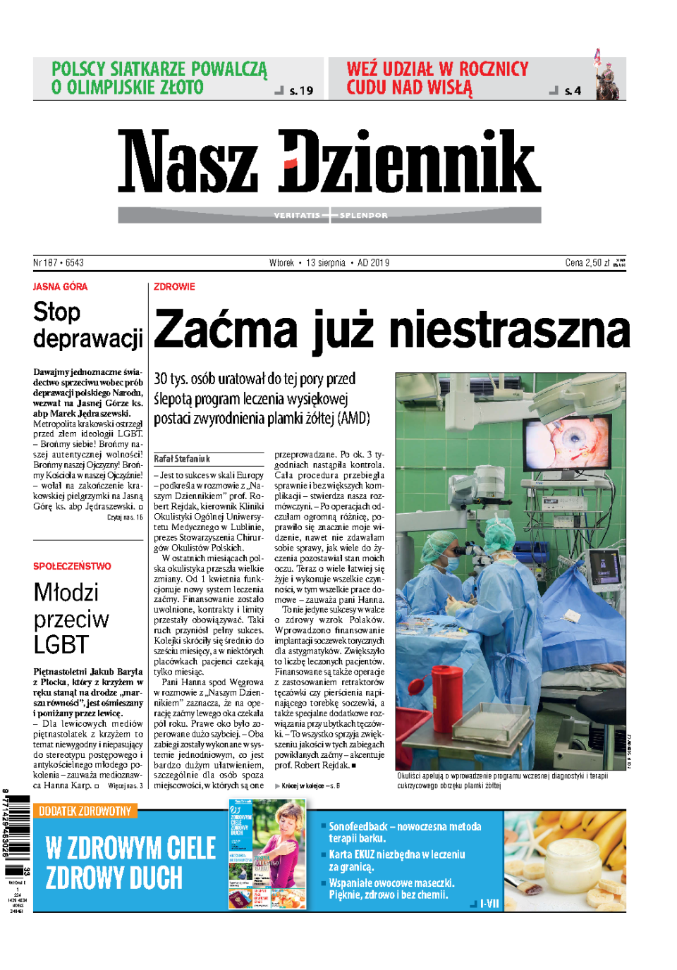 Nasz Dziennik z dnia 13.08.2019 wydanie PDF