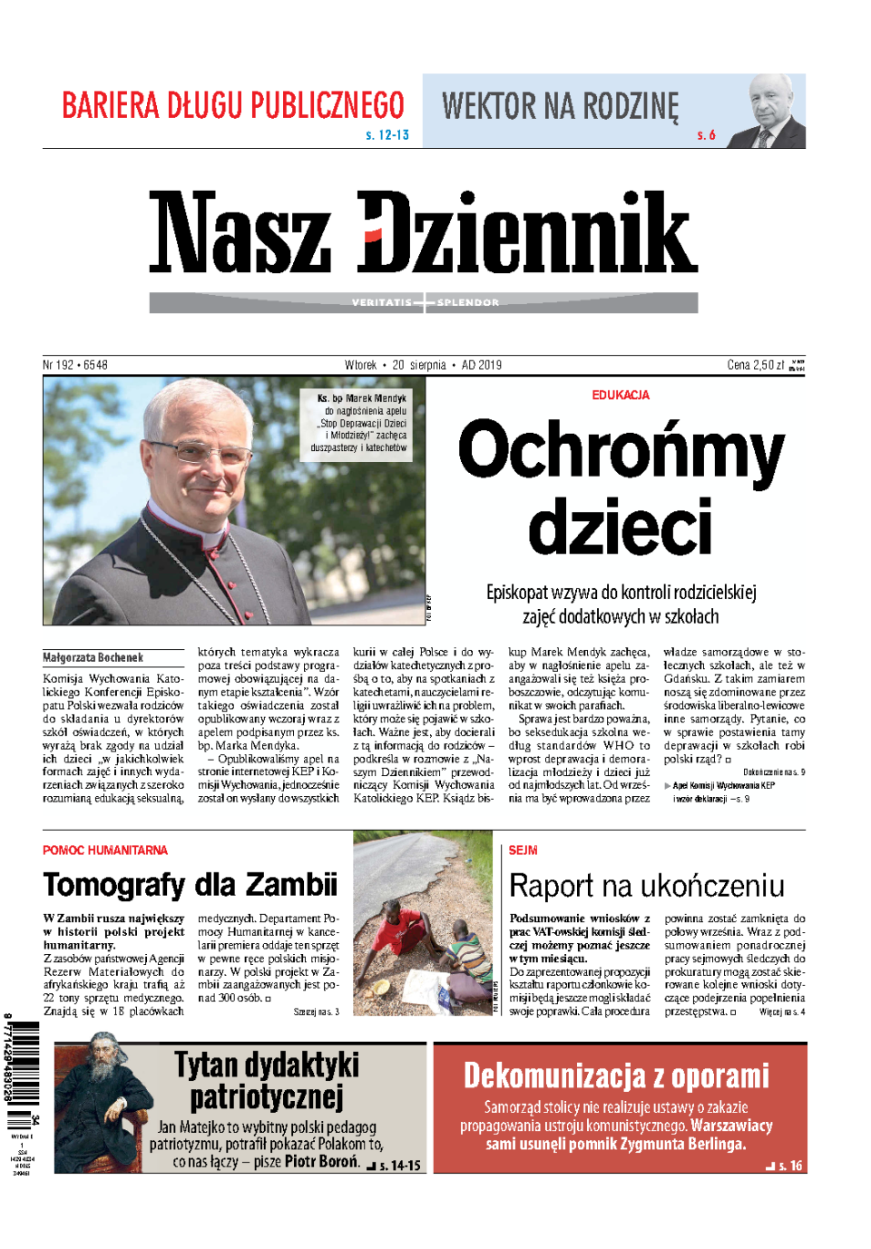 Nasz Dziennik z dnia 20.08.2019 wydanie PDF