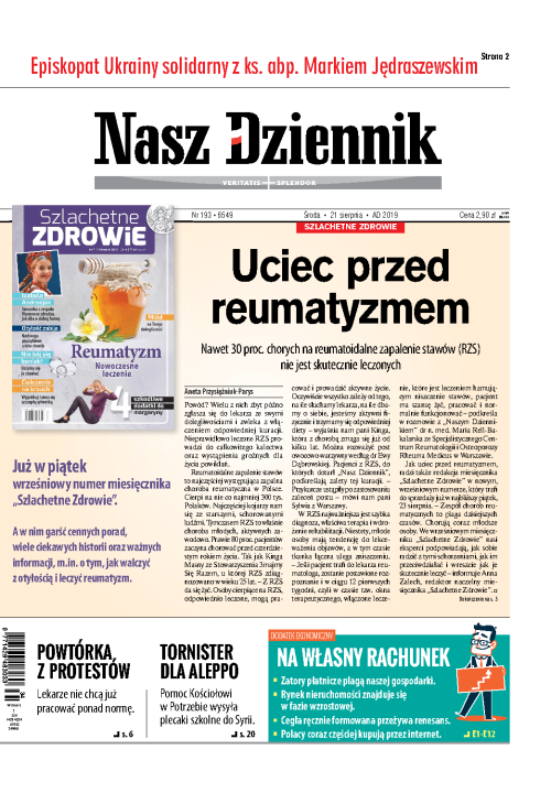 Nasz Dziennik z dnia 21.08.2019 wydanie PDF