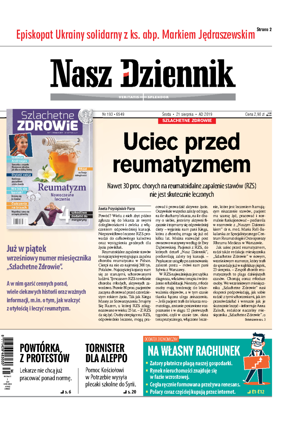 Nasz Dziennik z dnia 21.08.2019 wydanie PDF