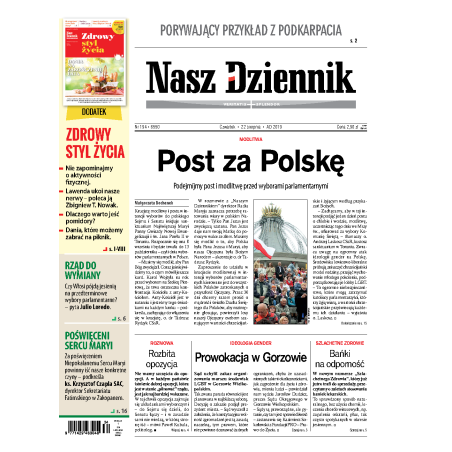 Nasz Dziennik z dnia 22.08.2019 wydanie PDF
