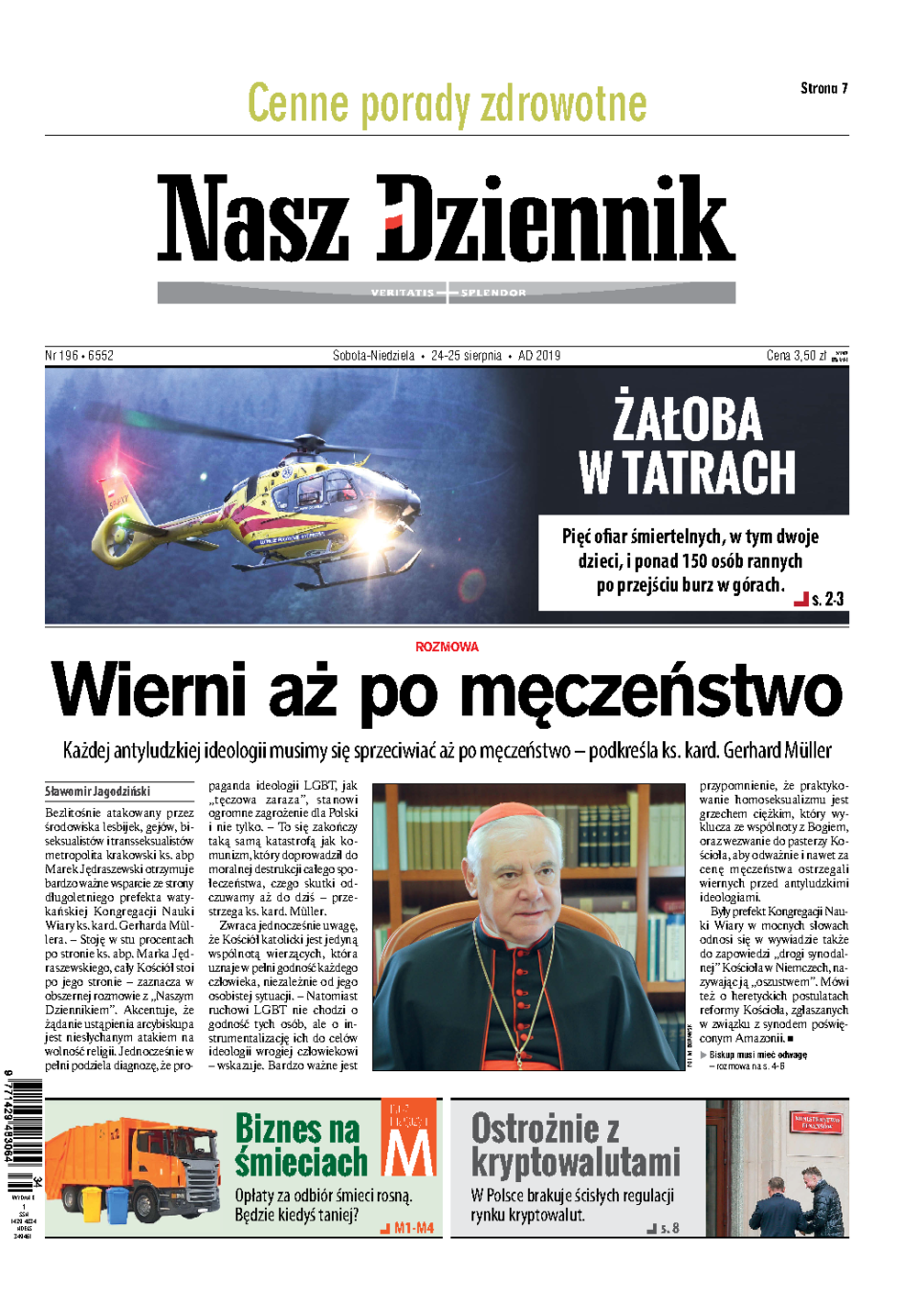 Nasz Dziennik z dnia 24.08.2019 wydanie PDF