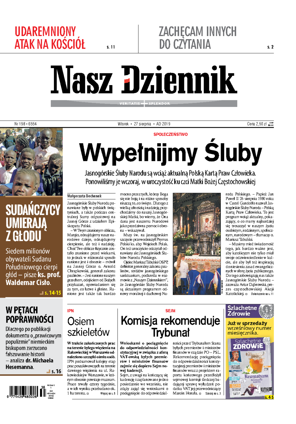 Nasz Dziennik z dnia 27.08.2019 wydanie PDF
