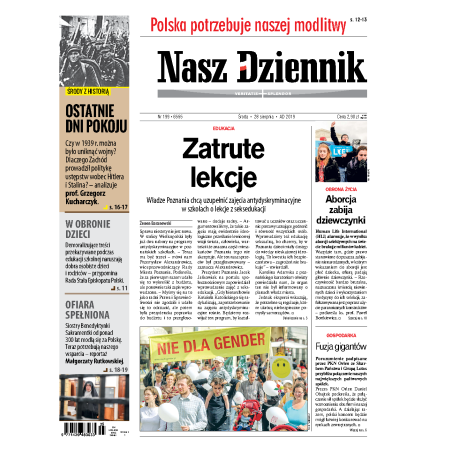 Nasz Dziennik z dnia 28.08.2019 wydanie PDF