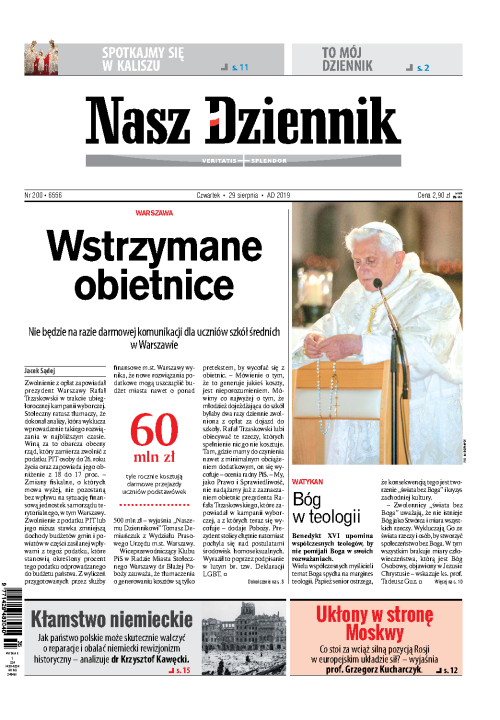 Nasz Dziennik z dnia 29.08.2019 wydanie PDF