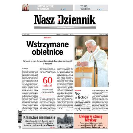 Nasz Dziennik z dnia 29.08.2019 wydanie PDF