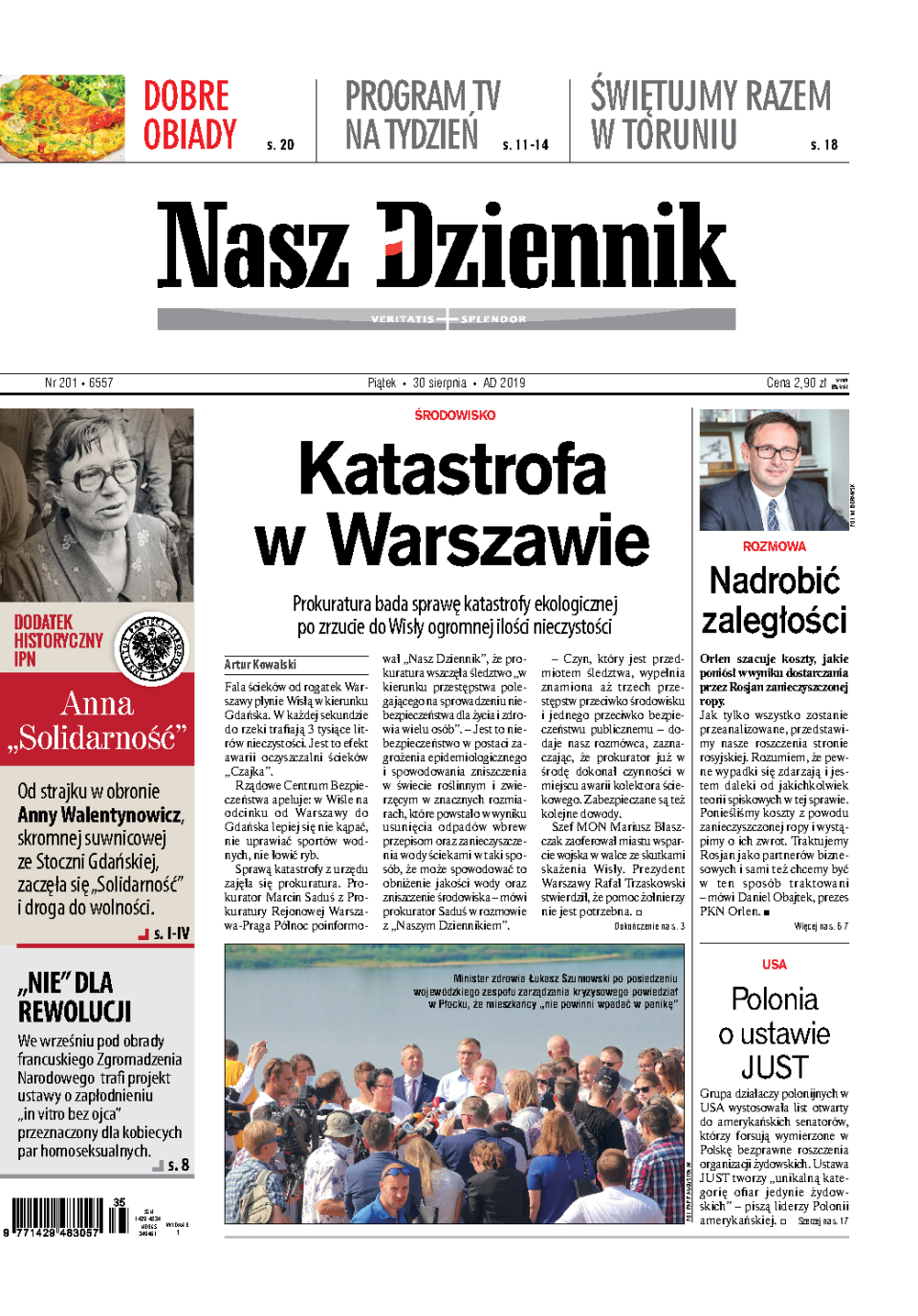 Nasz Dziennik z dnia 30.08.2019 wydanie PDF