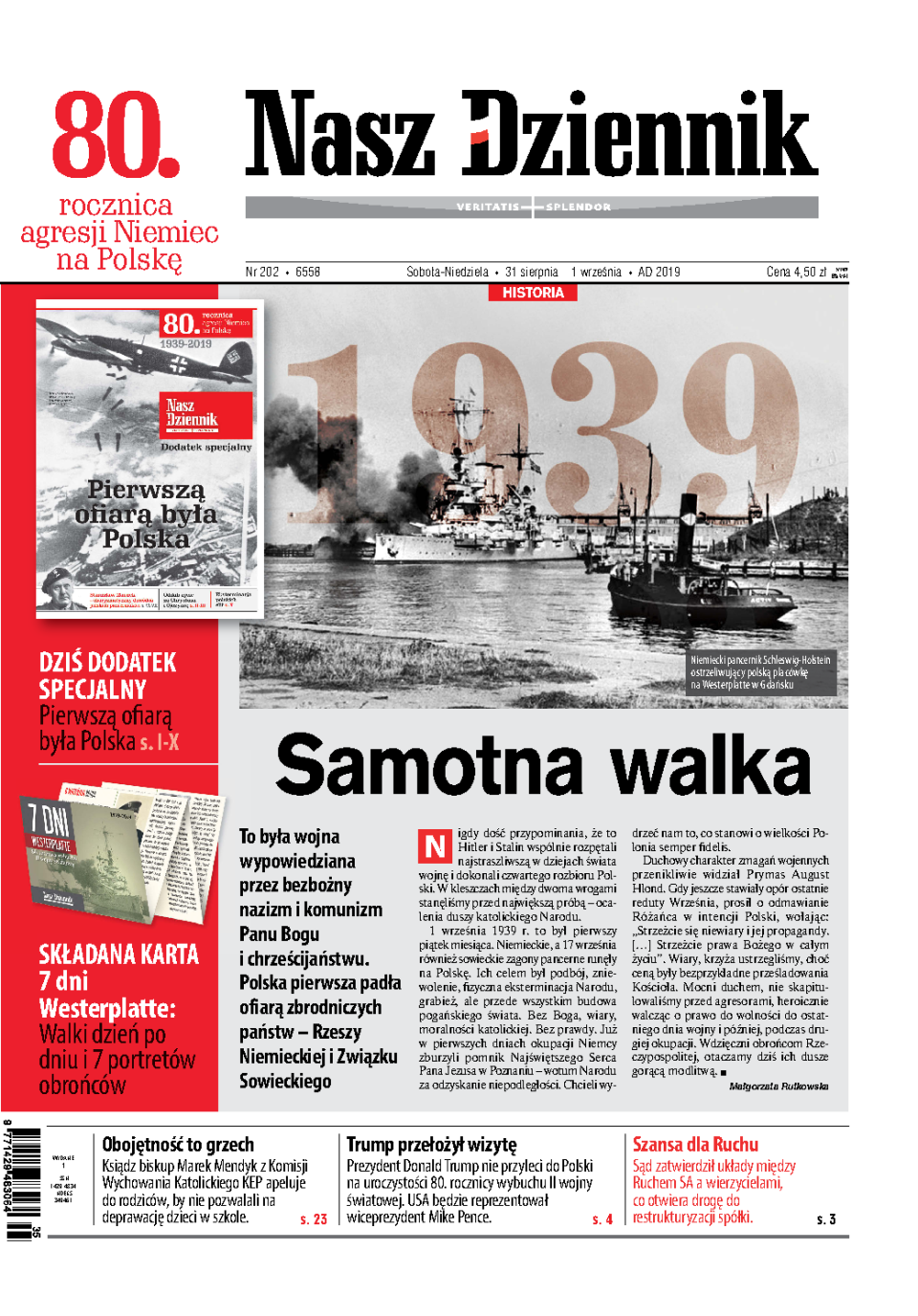 Nasz Dziennik z dnia 31.08.2019 wydanie PDF