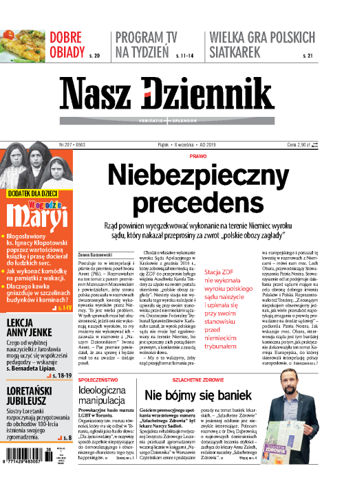 Nasz Dziennik z dnia 06.09.2019 wydanie PDF