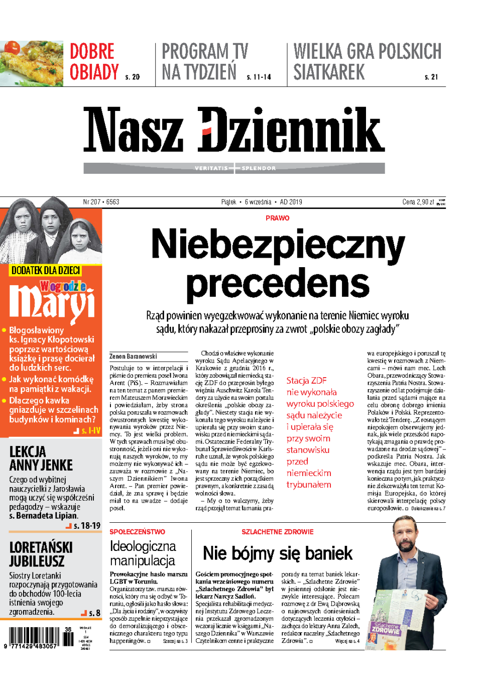 Nasz Dziennik z dnia 06.09.2019 wydanie PDF