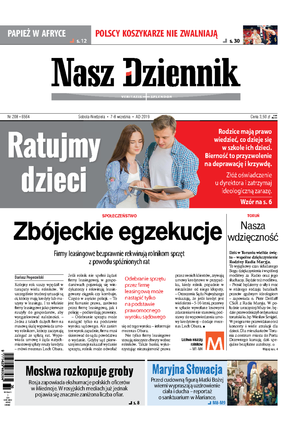 Nasz Dziennik z dnia 07.09.2019 wydanie PDF