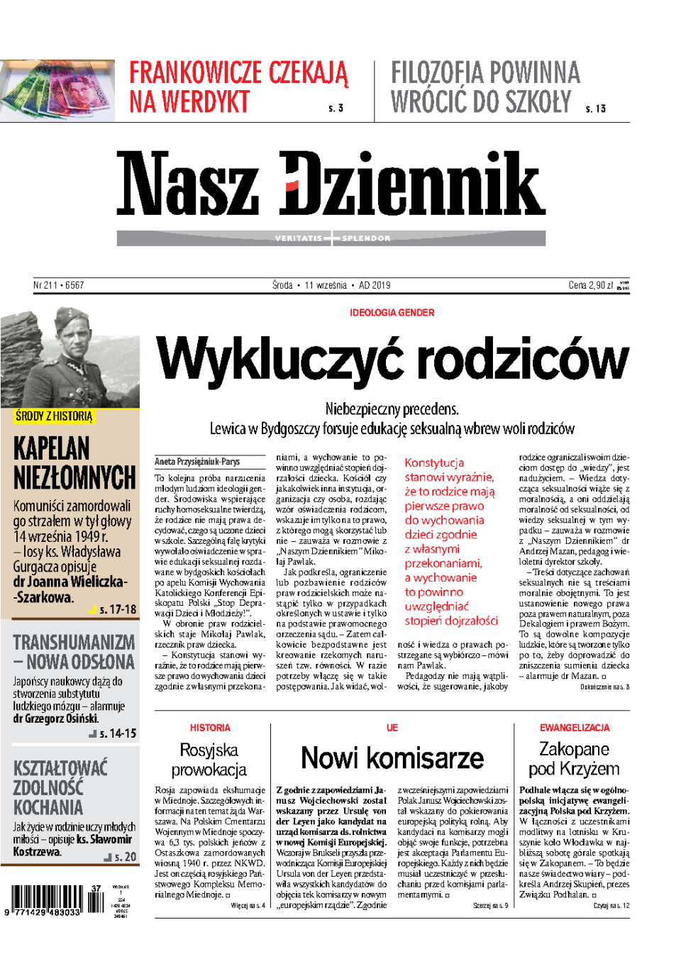 Nasz Dziennik z dnia 11.09.2019 wydanie PDF
