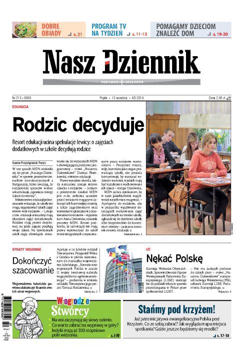 Nasz Dziennik z dnia 13.09.2019 wydanie PDF