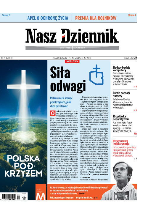 Nasz Dziennik z dnia 14.09.2019 wydanie PDF