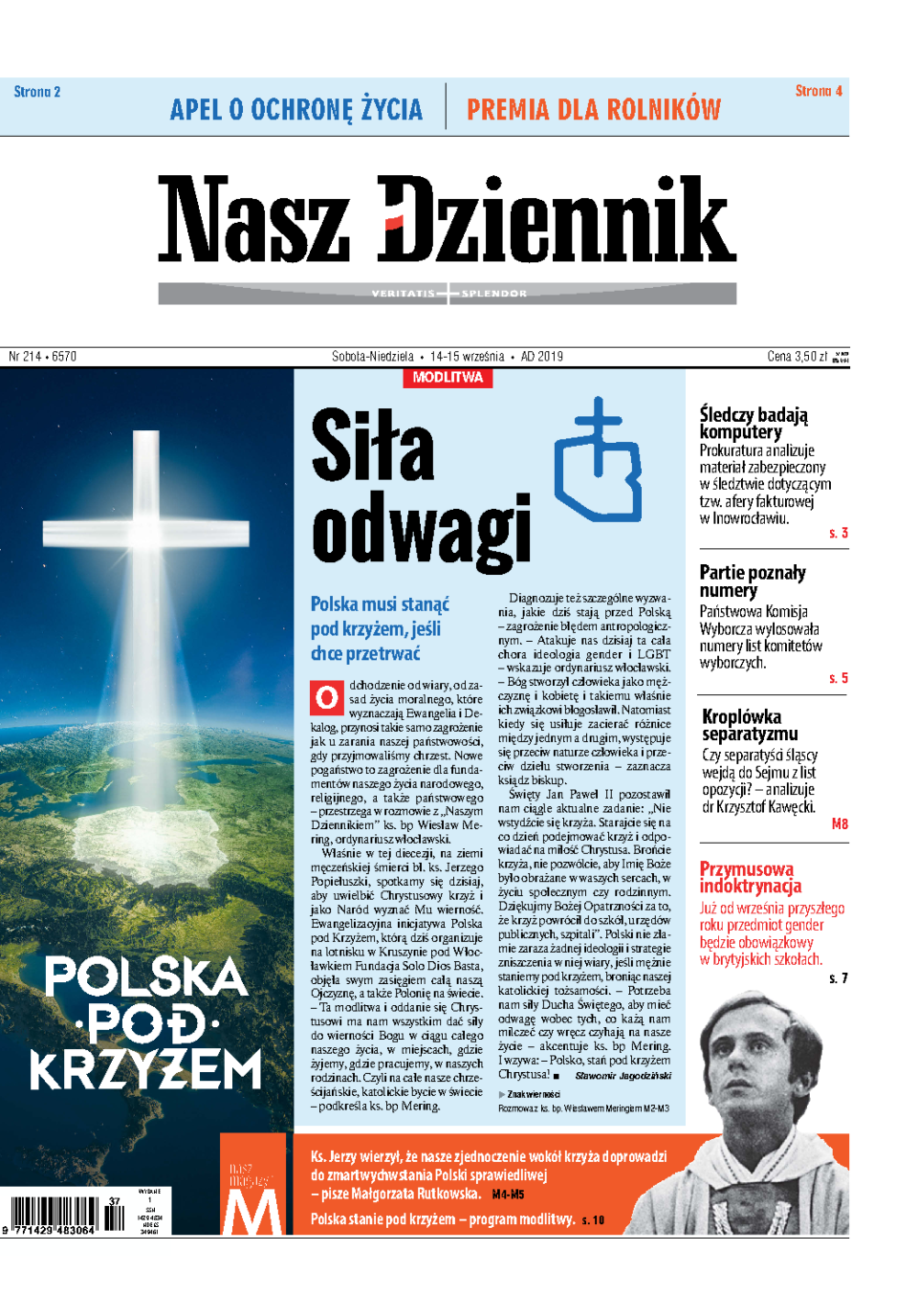 Nasz Dziennik z dnia 14.09.2019 wydanie PDF