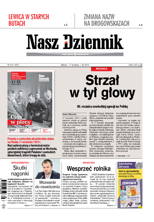 Nasz Dziennik z dnia 17.09.2019 wydanie PDF