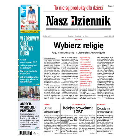 Nasz Dziennik z dnia 19.09.2019 wydanie PDF