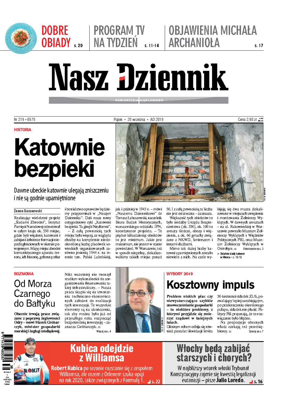 Nasz Dziennik z dnia 20.09.2019 wydanie PDF