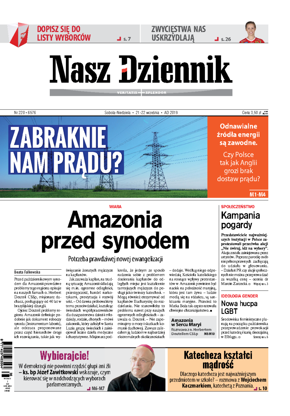 Nasz Dziennik z dnia 21.09.2019 wydanie PDF