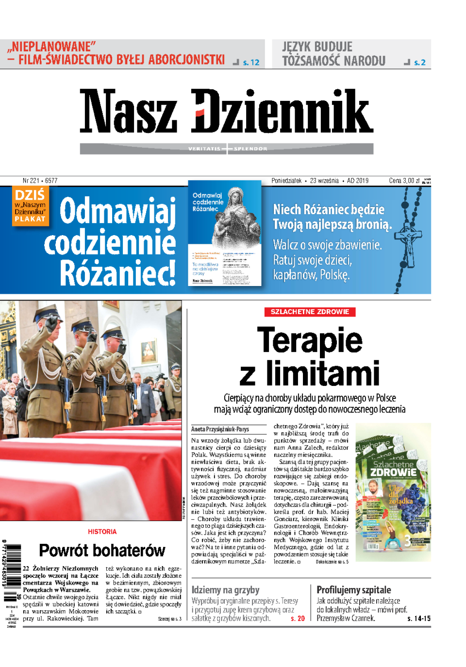 Nasz Dziennik z dnia 23.09.2019 wydanie PDF