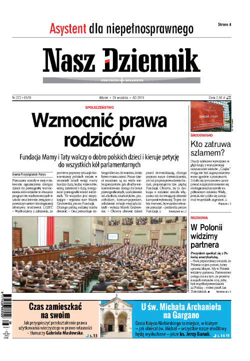 Nasz Dziennik z dnia 24.09.2019 wydanie PDF