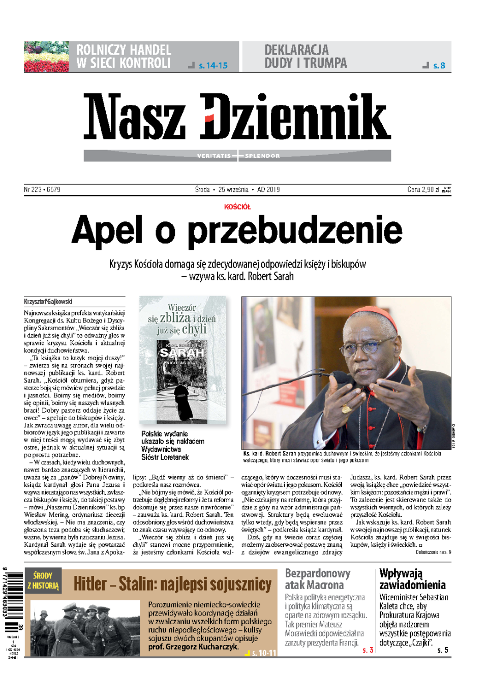 Nasz Dziennik z dnia 25.09.2019 wydanie PDF