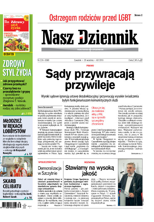 Nasz Dziennik z dnia 26.09.2019 wydanie PDF
