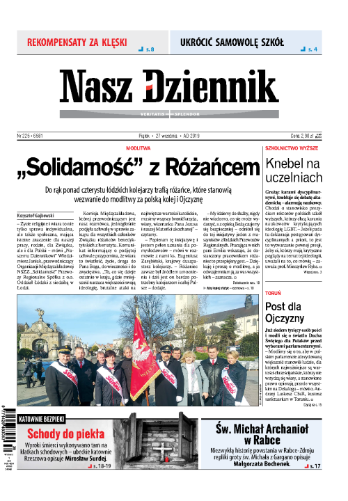 Nasz Dziennik z dnia 27.09.2019 wydanie PDF
