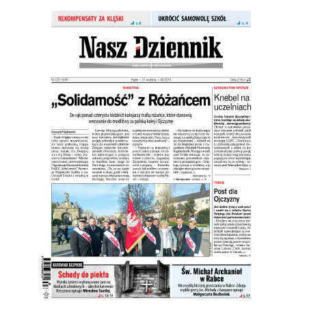 Nasz Dziennik z dnia 27.09.2019 wydanie PDF
